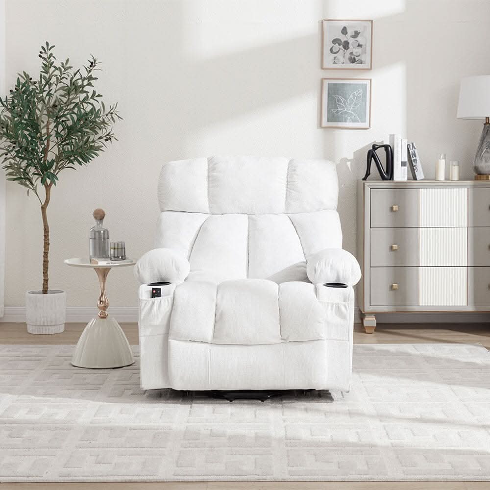 Electric Recliner Chair (Model 02) with Massage Heating Function and Cup Holders
