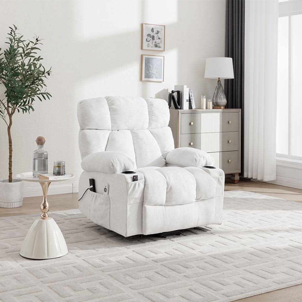 Electric Recliner Chair (Model 02) with Massage Heating Function and Cup Holders