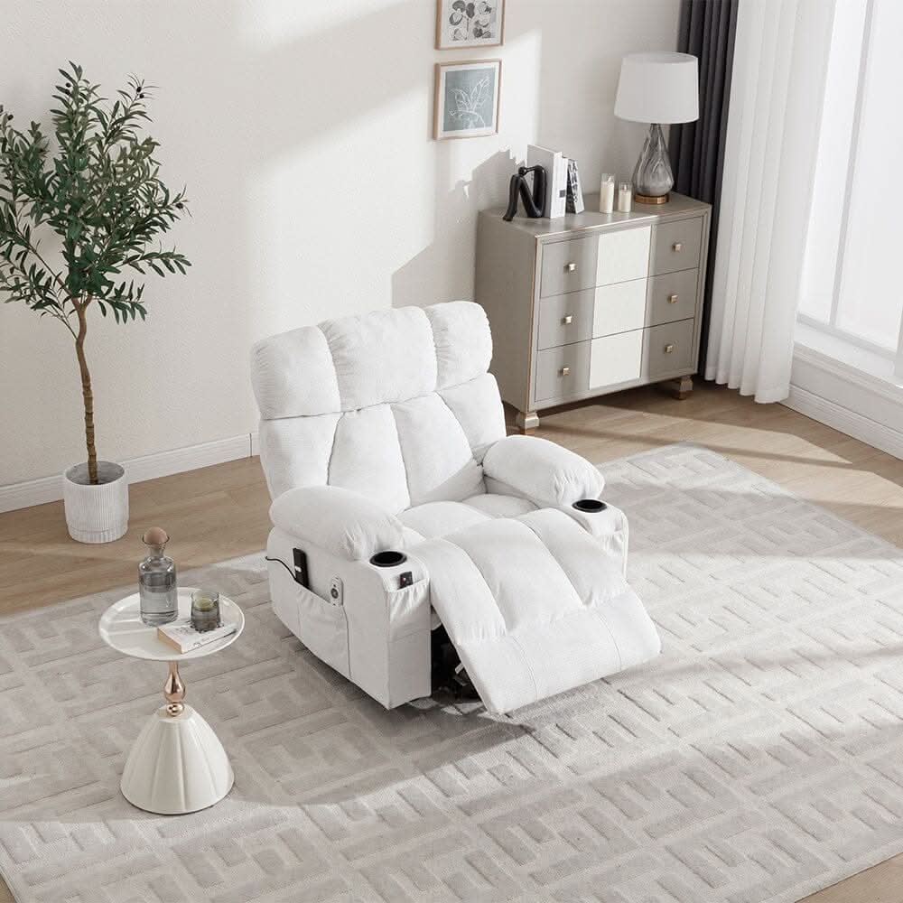 Electric Recliner Chair (Model 02) with Massage Heating Function and Cup Holders