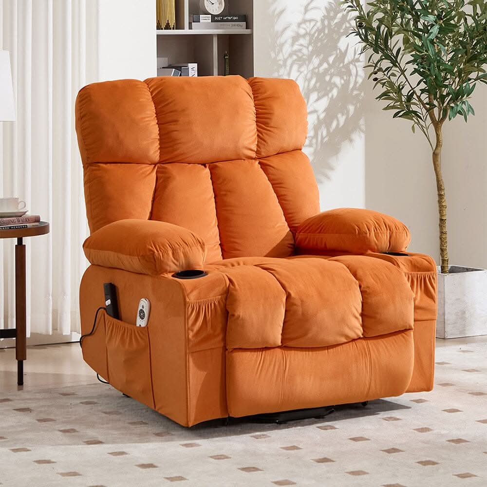 Electric Recliner Chair (Model 02) with Massage Heating Function and Cup Holders