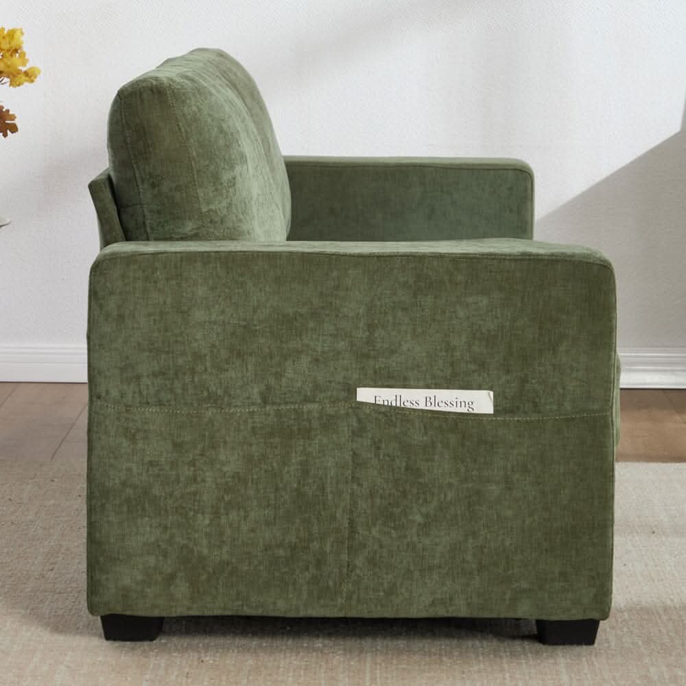 Three-Seater Two-Seat Sofa with USB Ports and Chenille Upholstery