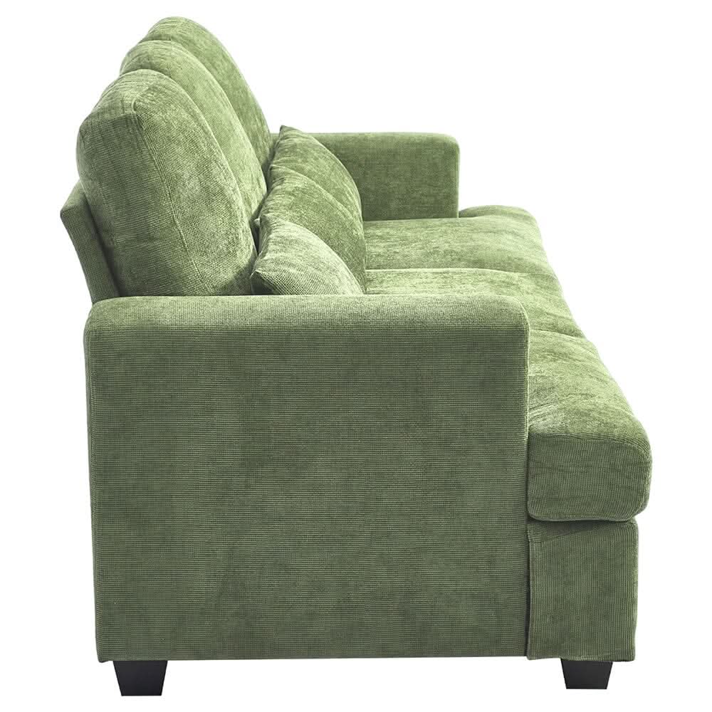 Three-Seater Sofa with Chenille Upholstery and Plush Cushioning