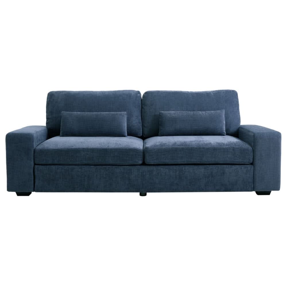 Two-Seater Sofa with Chenille Upholstery and Plush Cushioning