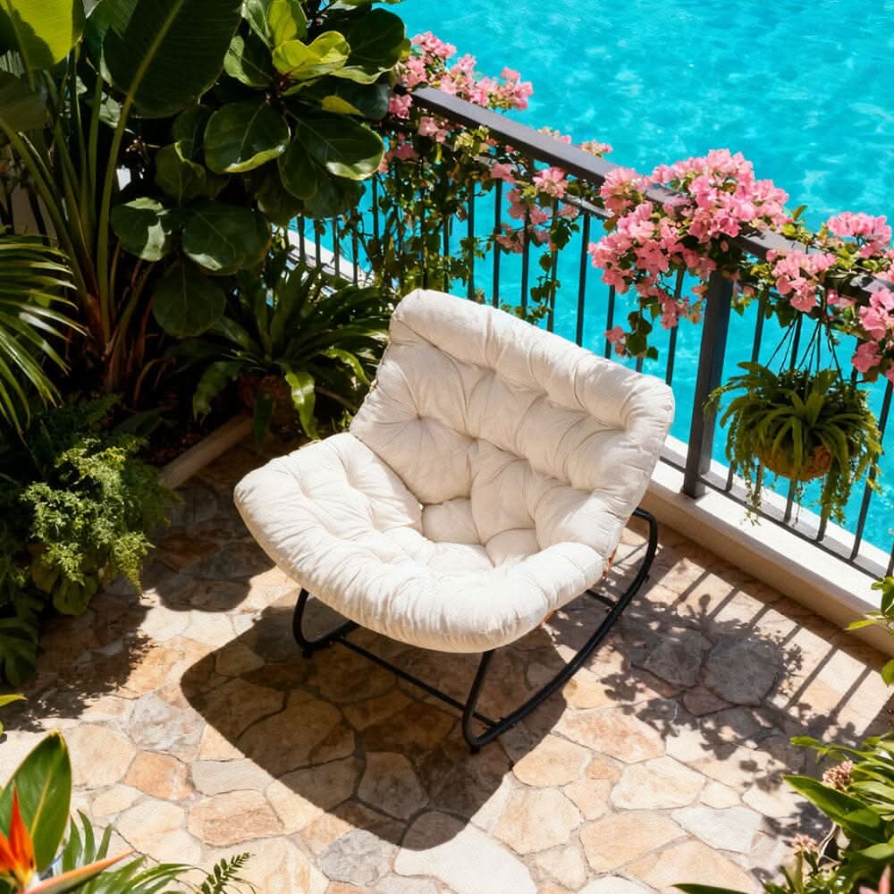 Large Oversized Nest Rocking Chair with Tufted Cushion Collection