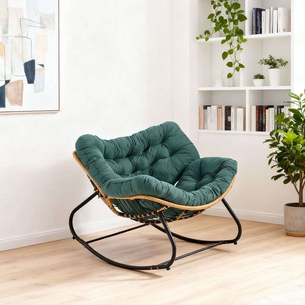 Large Oversized Nest Rocking Chair with Tufted Cushion Collection