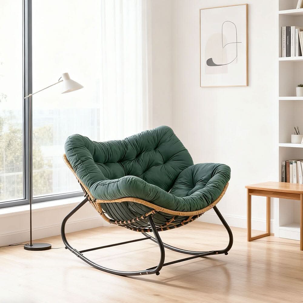 Large Oversized Nest Rocking Chair with Tufted Cushion Collection