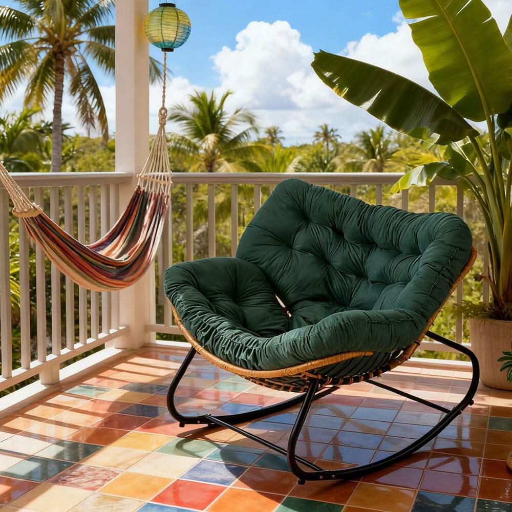 Large Oversized Nest Rocking Chair with Tufted Cushion Collection