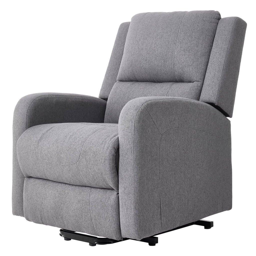 Single Power Sofa Heated Massage Lift 140° Recline 7 Frame Dual Fabric