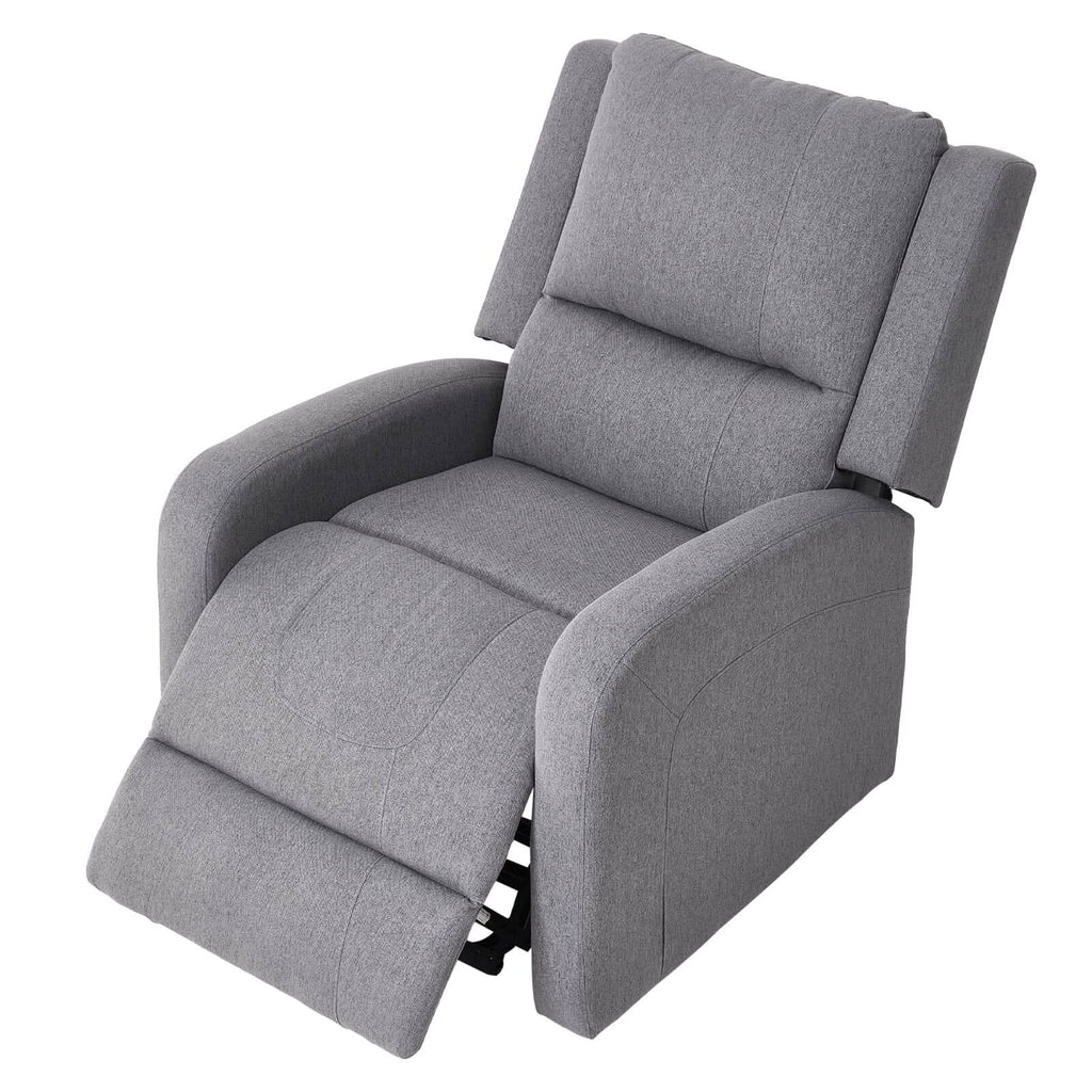 Single Power Sofa Heated Massage Lift 140° Recline 7 Frame Dual Fabric