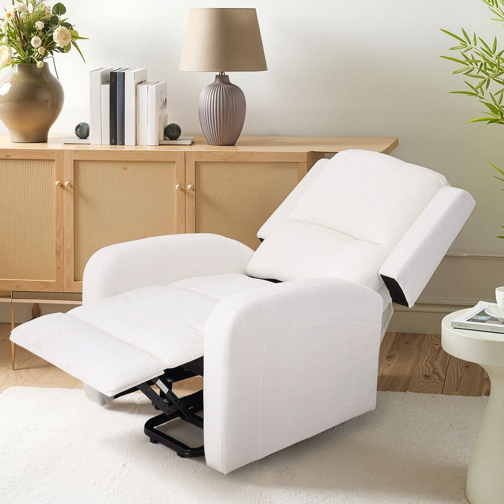 Single Power Sofa Heated Massage Lift 140° Recline 7 Frame Dual Fabric