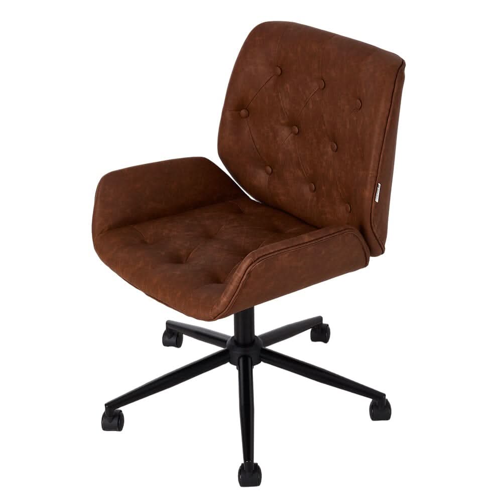Vintage Executive Office Chair with PU Leather or Chenille Upholstery