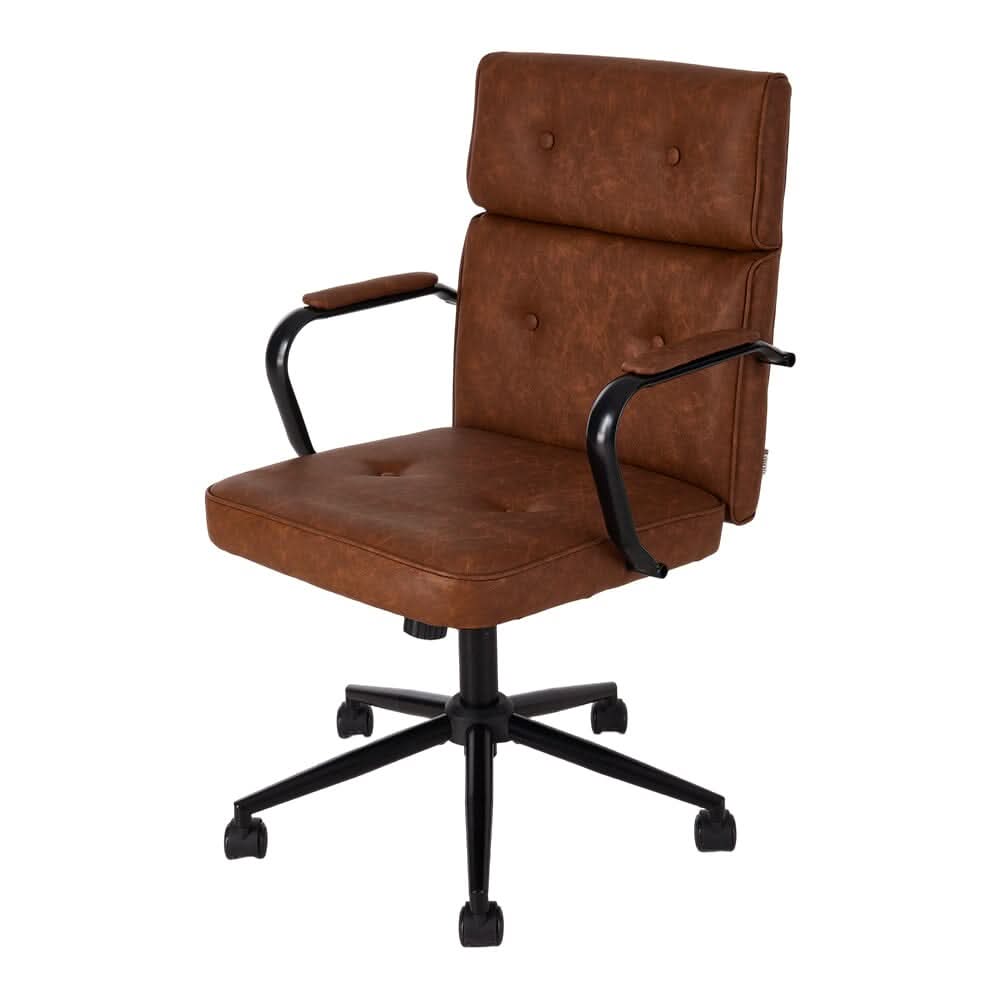 Vintage Executive Office Chair with PU Leather or Chenille Upholstery