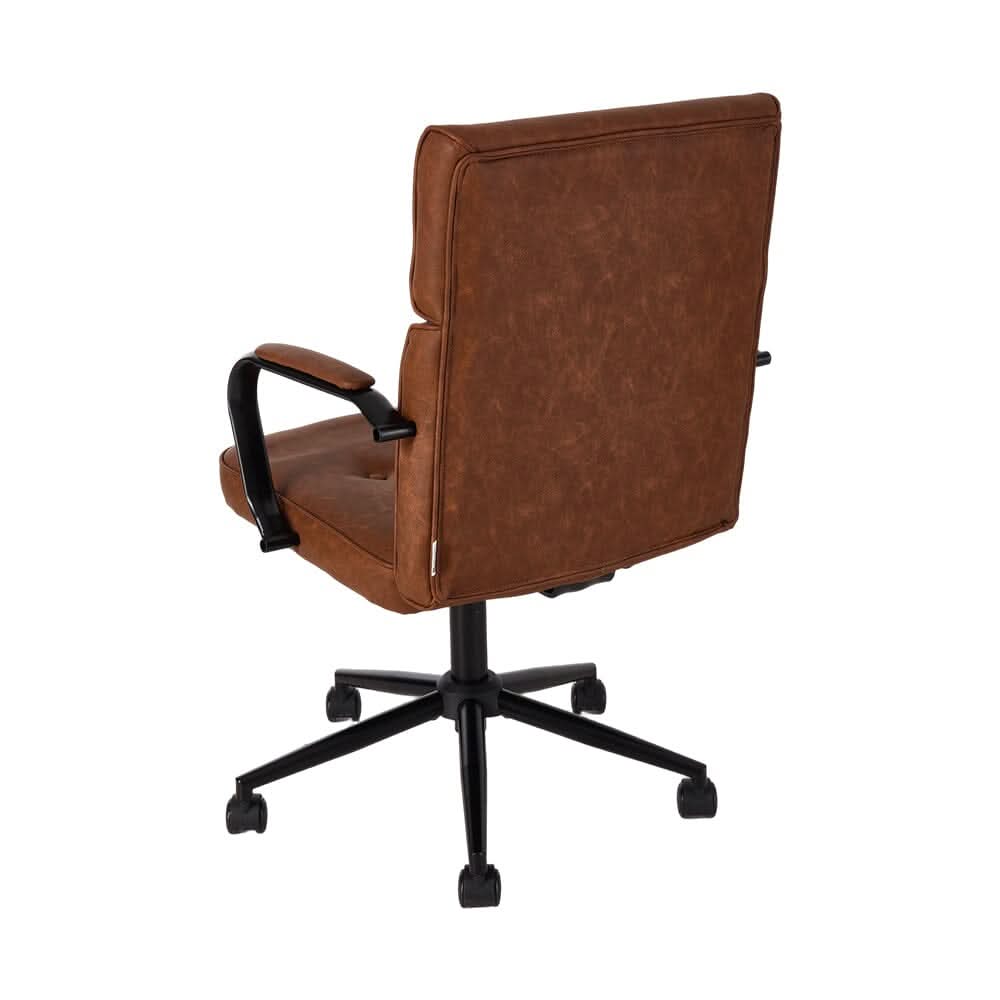 Vintage Executive Office Chair with PU Leather or Chenille Upholstery
