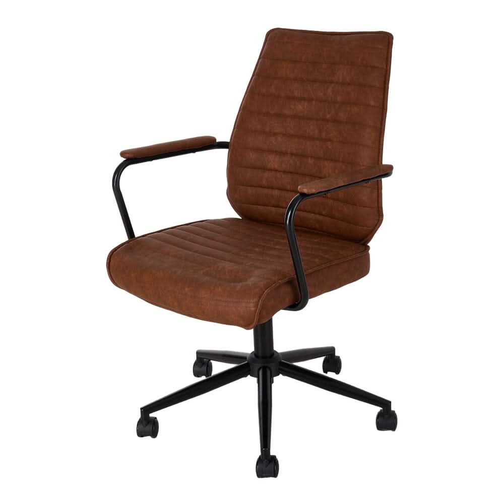 Vintage Executive Office Chair with PU Leather or Chenille Upholstery