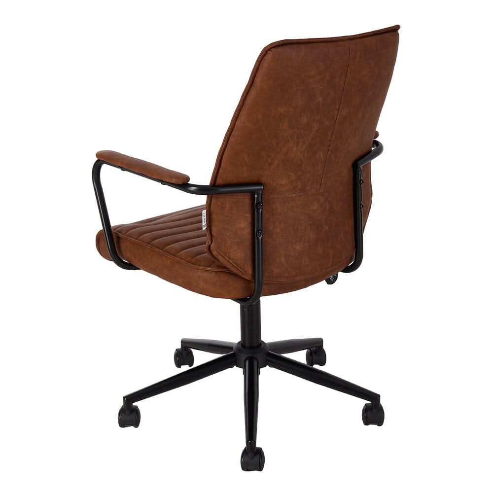 Vintage Executive Office Chair with PU Leather or Chenille Upholstery