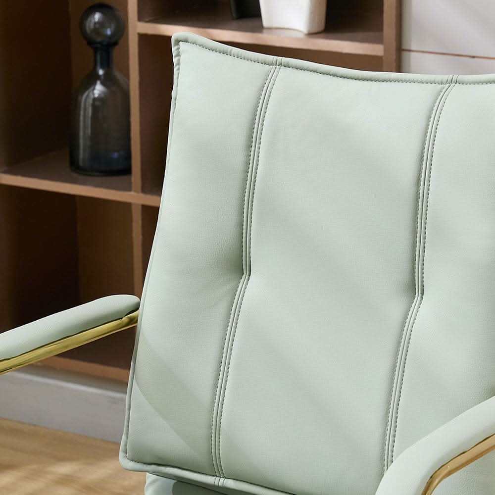 Modern Mid-Back Office Chair with Gold Frame