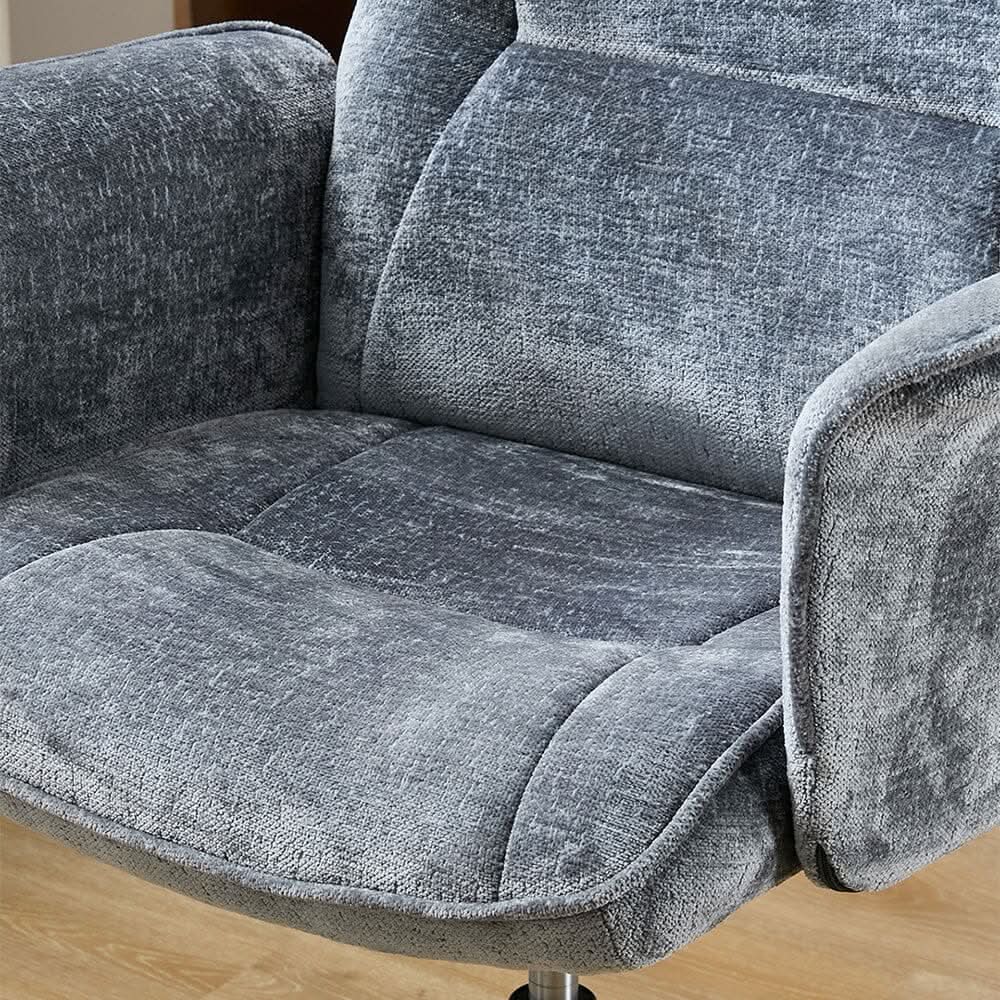 Mid-Back Office Chair with Chrome Base (Retro PU Leather / Chenille)