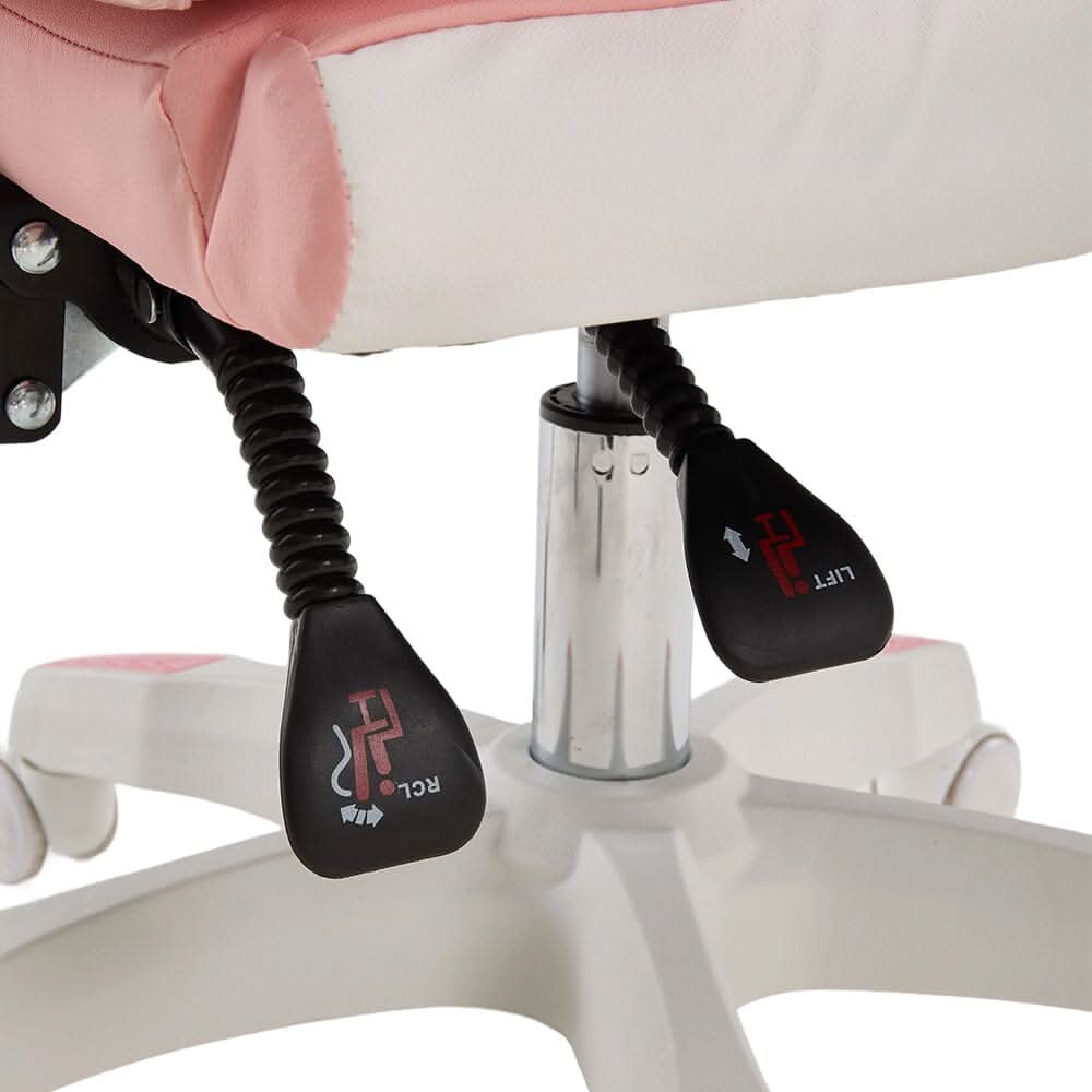 Pink Bunny Ergonomic Gaming Chair with Lumbar Support &amp; Linkage Armrests