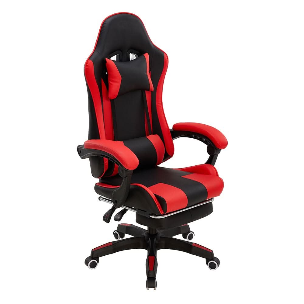 Ergonomic Gaming Chair with Footrest & Linkage Armrests
