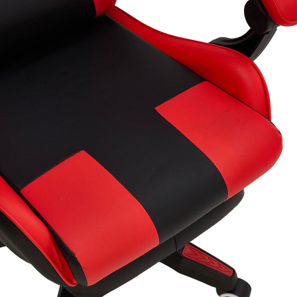 Ergonomic Gaming Chair with Footrest & Linkage Armrests