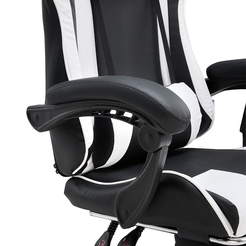 Ergonomic Gaming Chair with Footrest & Linkage Armrests