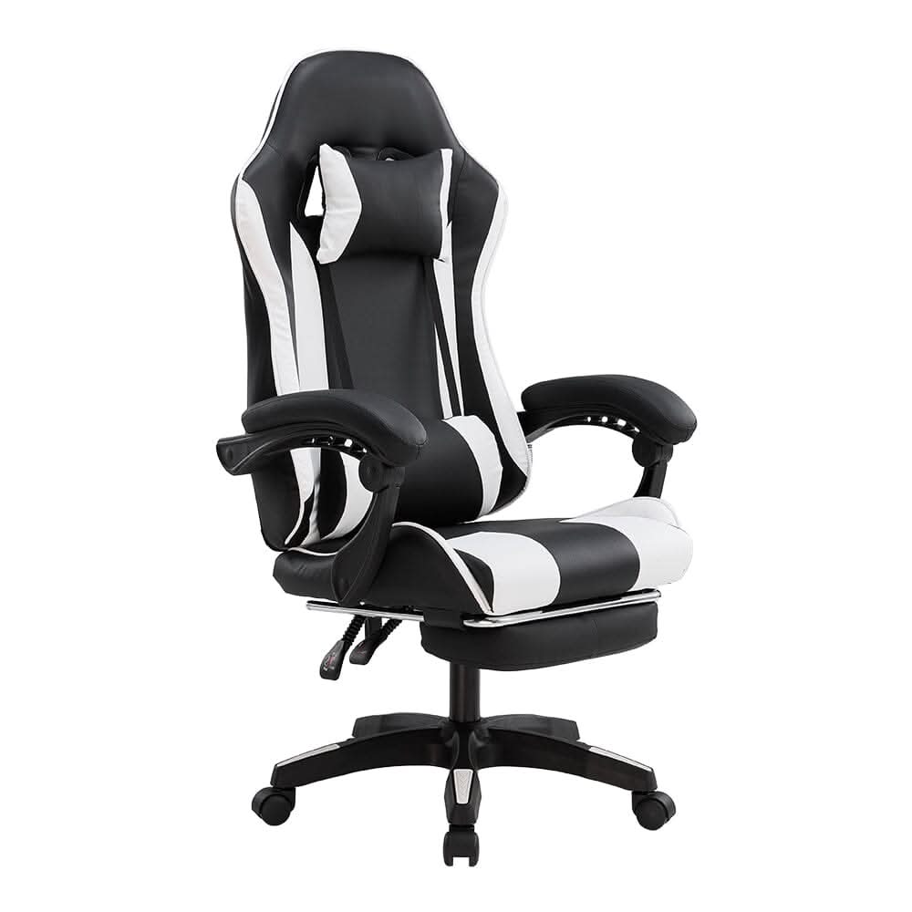 Ergonomic Gaming Chair with Footrest & Linkage Armrests