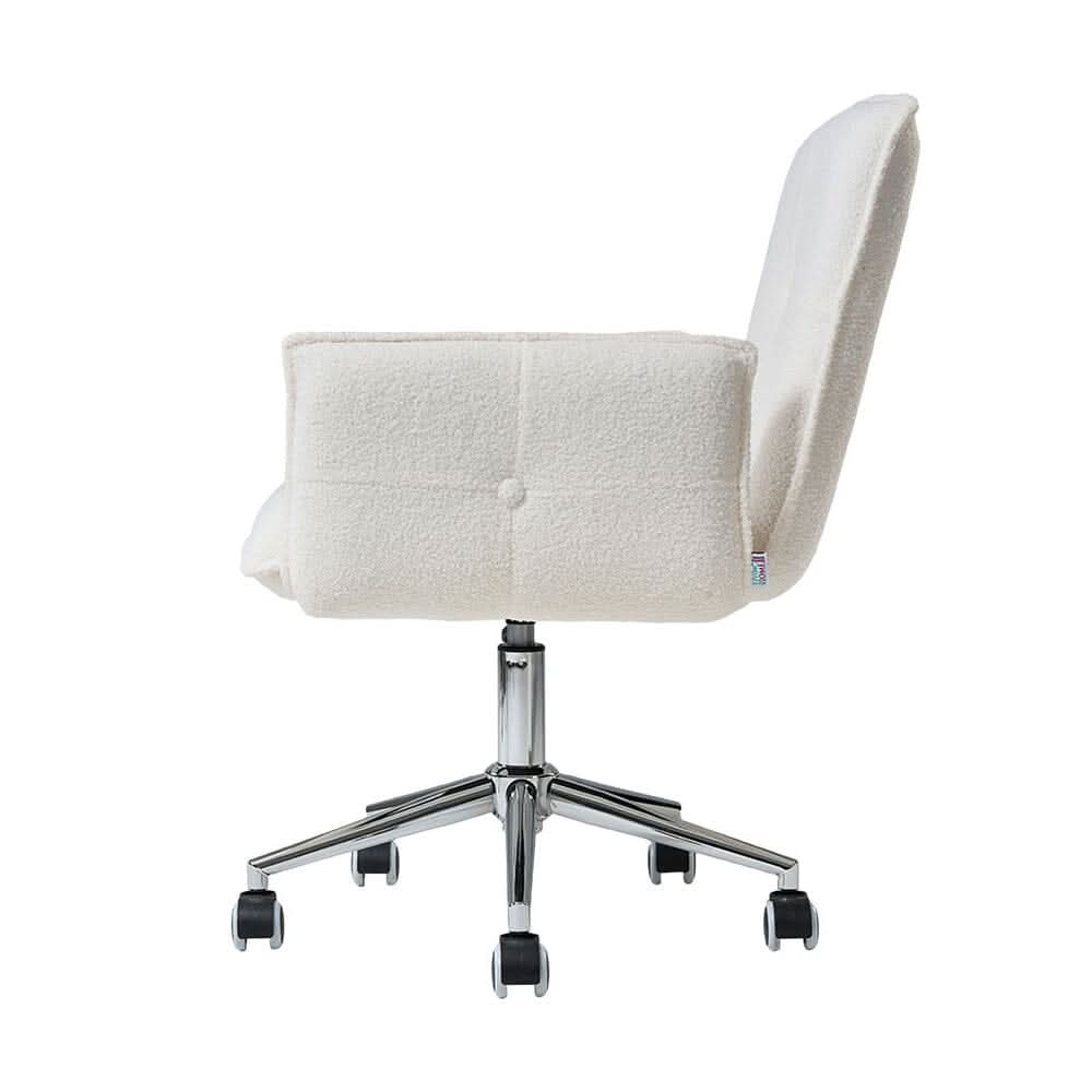 Plush Velvet Executive Office Chair in Beige