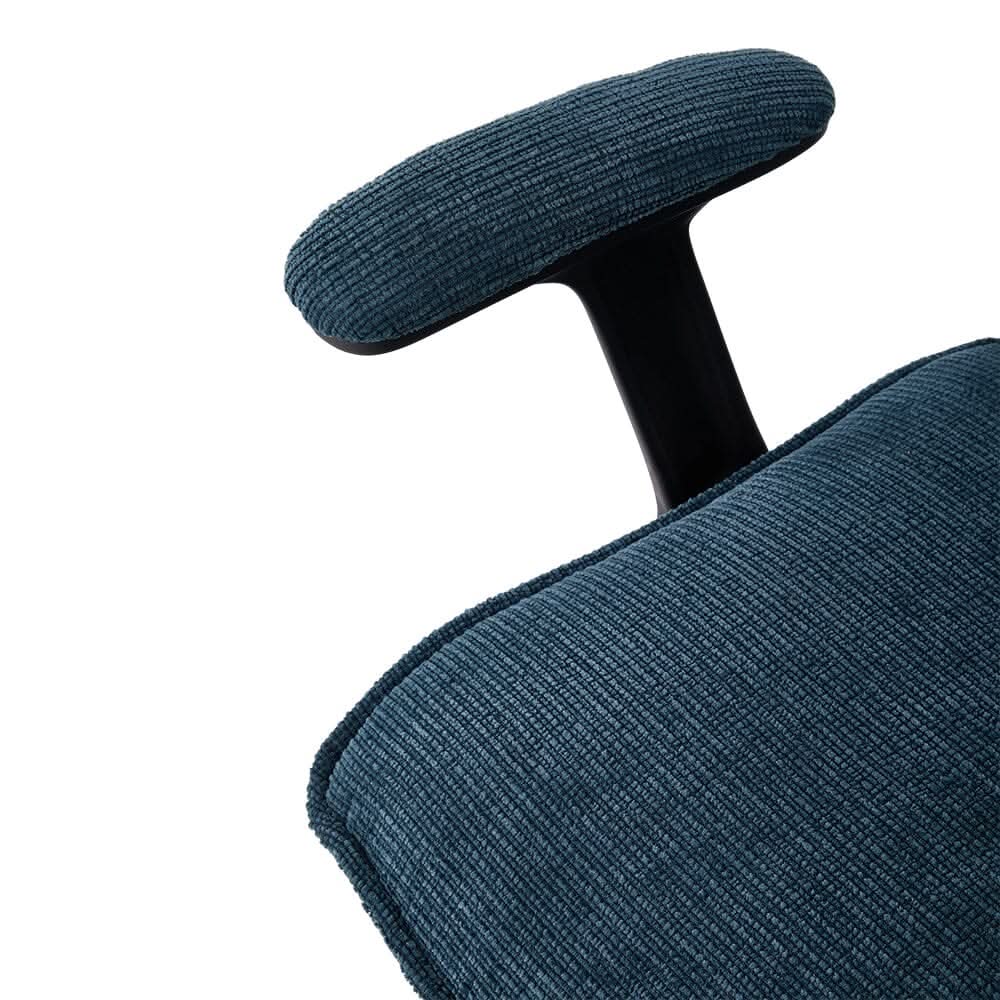 Oversized Cross-Legged Home Office Chair in Navy Blue