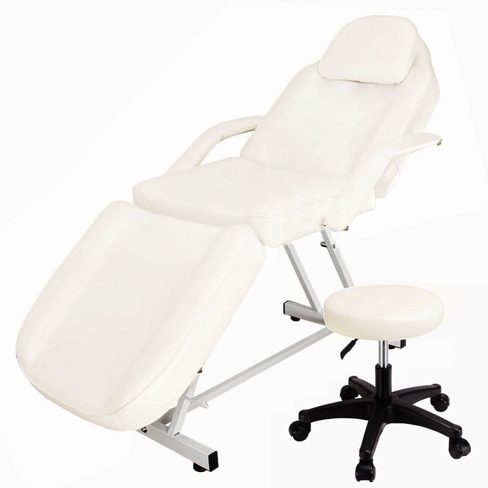 178cm L Adjustable Beauty Bed Salon Chair Set with Stool