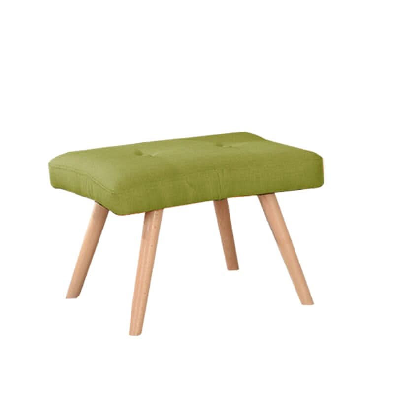 Soft Linen Wingback Lounge Chair and Footstool