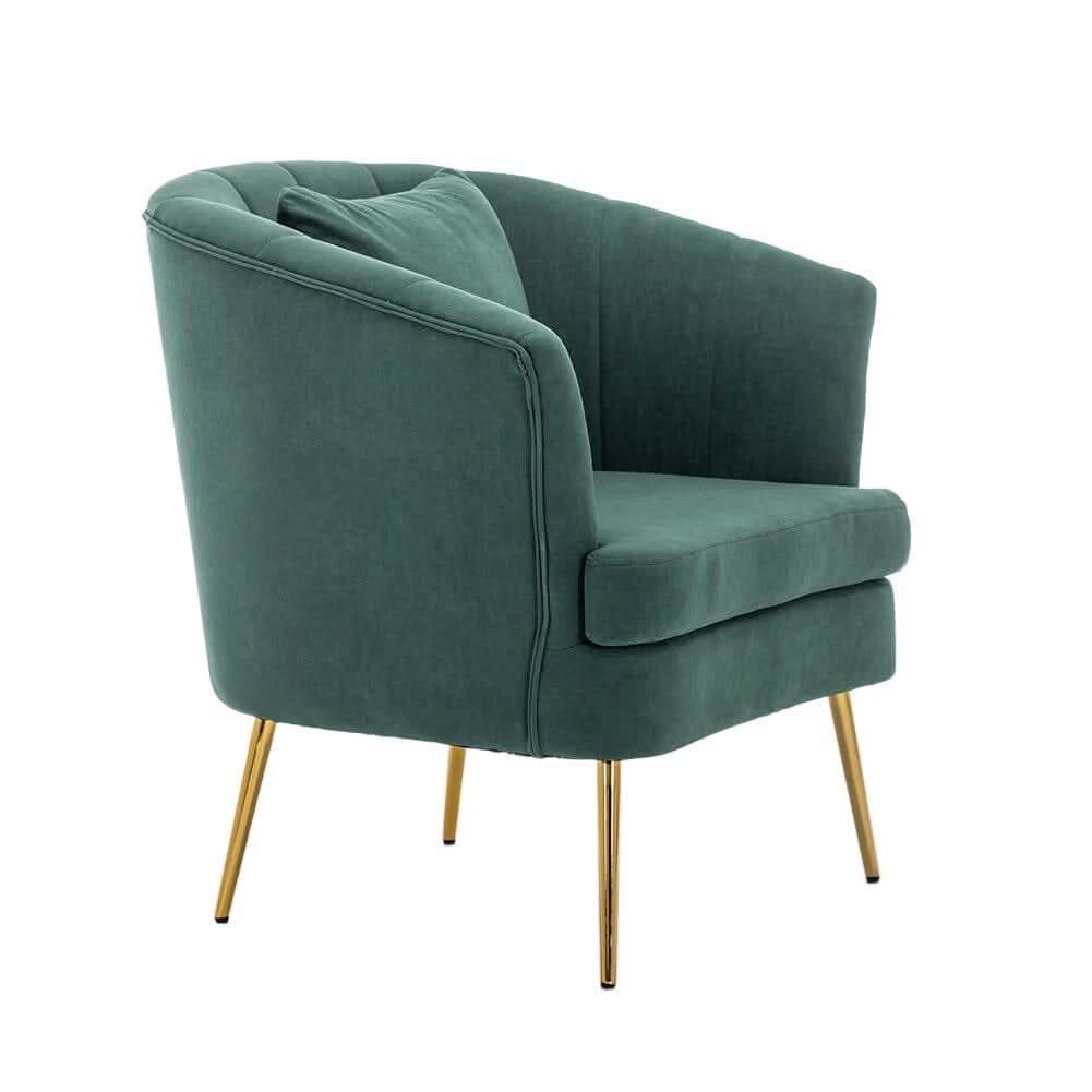 Premium Single Armchair with Gold Metal Legs