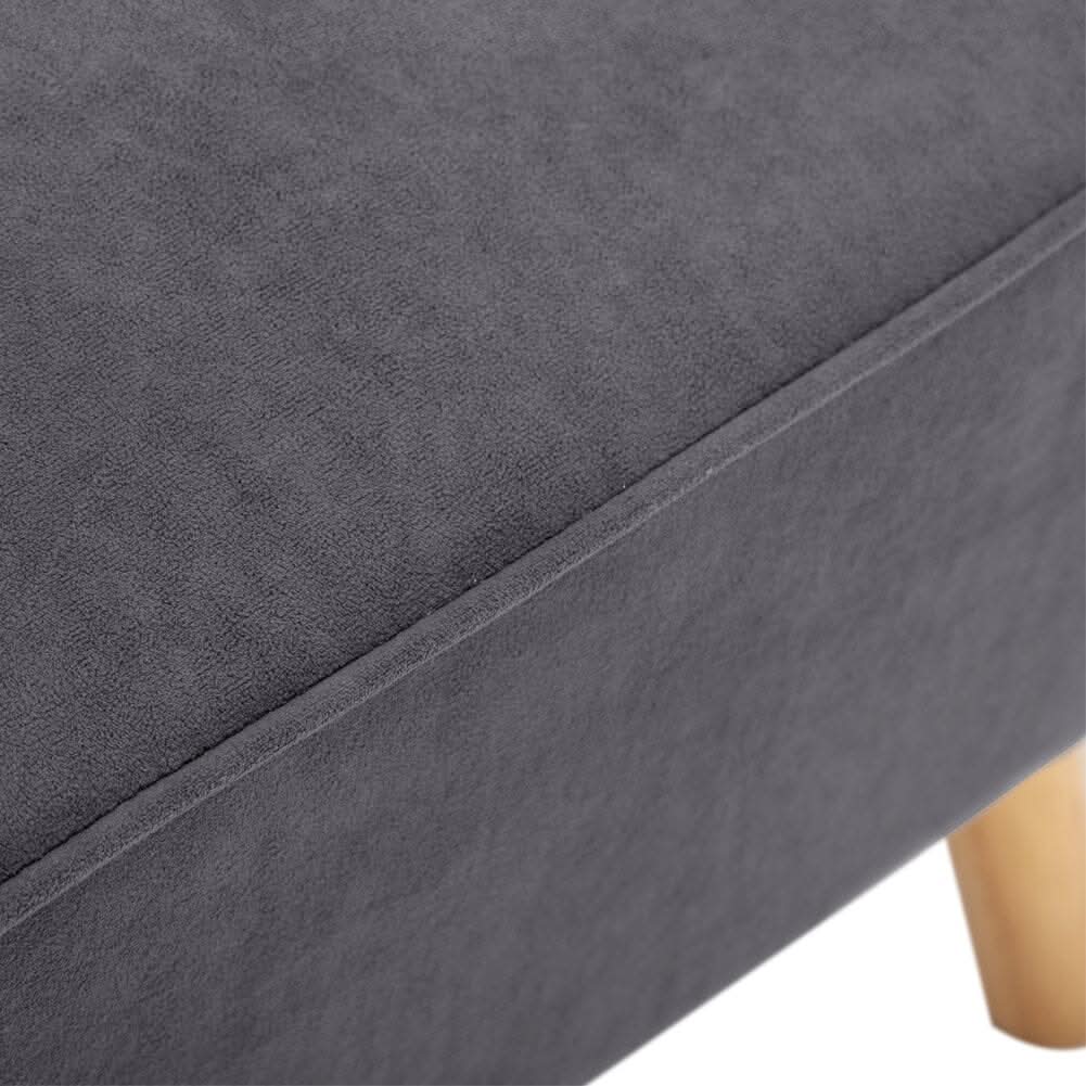 48cm W Occasion Frosted Velvet Wingback Armchair and Footstool