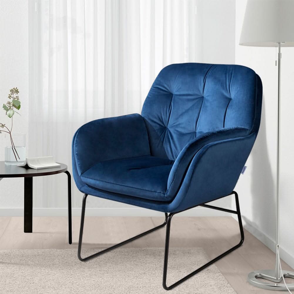 75cm Wide Faux Leather Armchair Double Layer Padded Occasional Chair