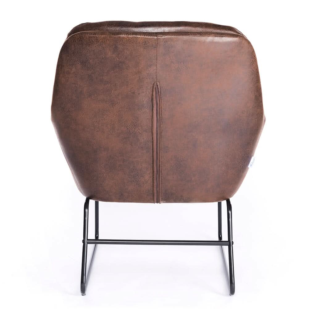 Contemporary Metal Legs Tufted Leisure Armchair