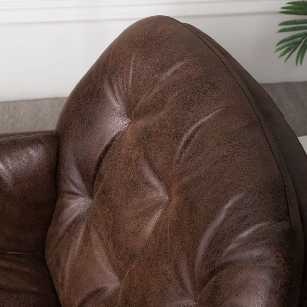 Contemporary Metal Legs Tufted Leisure Armchair