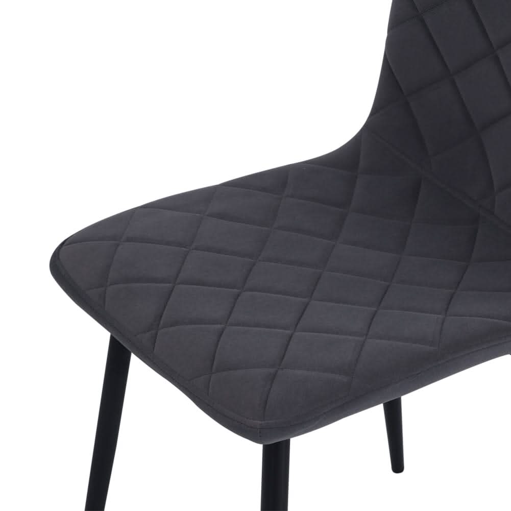 83cm Height Set of 4 Linen Upholstered Comfy Dining Chairs