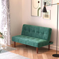 Compact Convertible Sofa Bed with Wooden Legs and Comfortable Upholstery