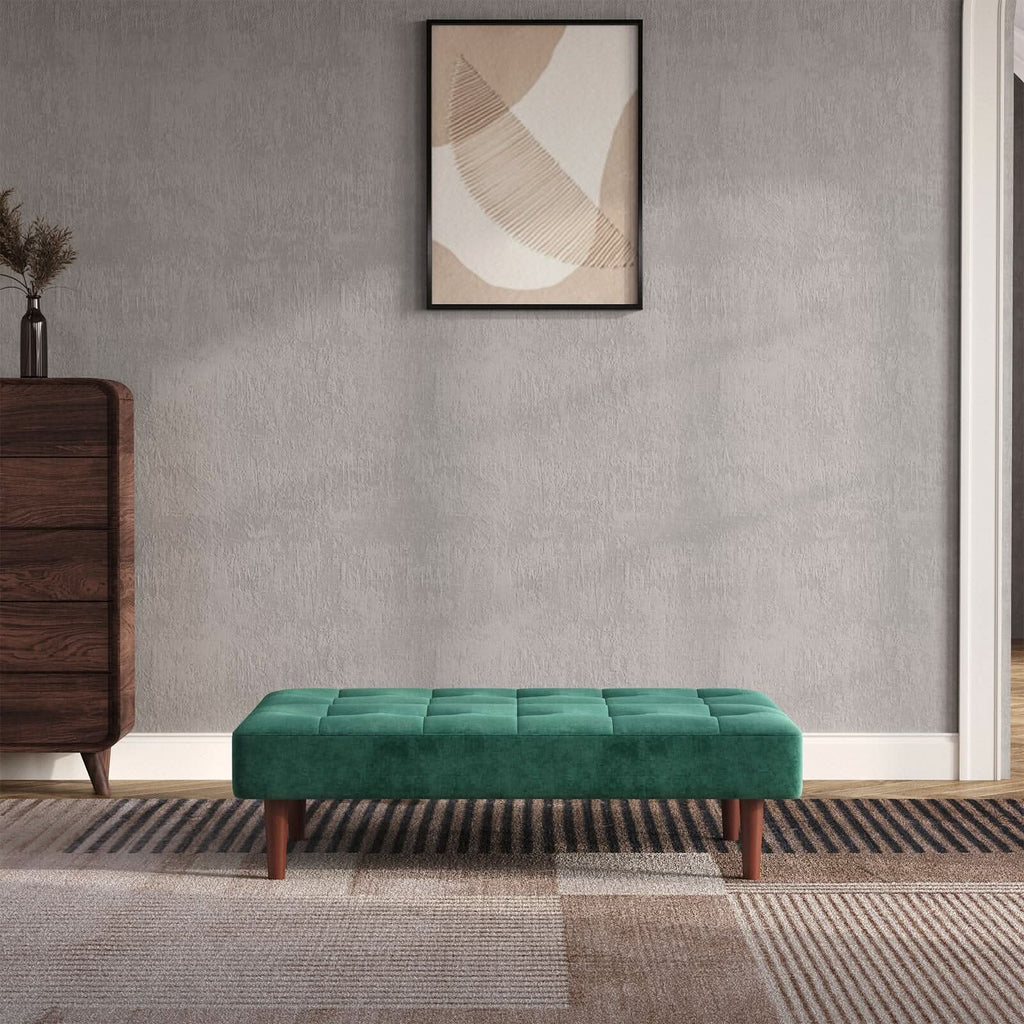 Compact Convertible Sofa Bed with Wooden Legs and Comfortable Upholstery