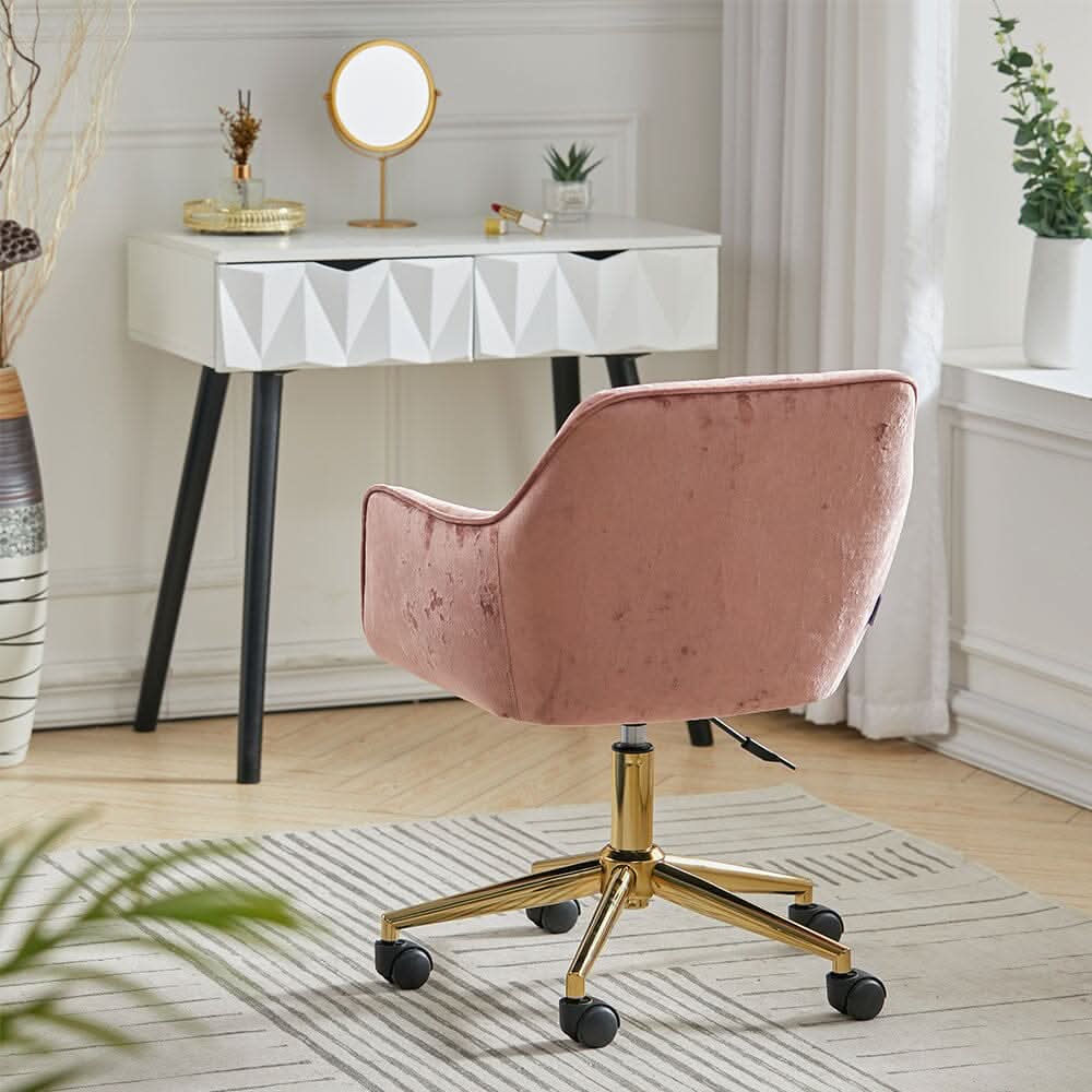 Premium Italian Velvet Accent Chair with Gold Base