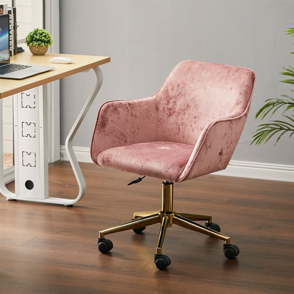 Premium Italian Velvet Accent Chair with Gold Base
