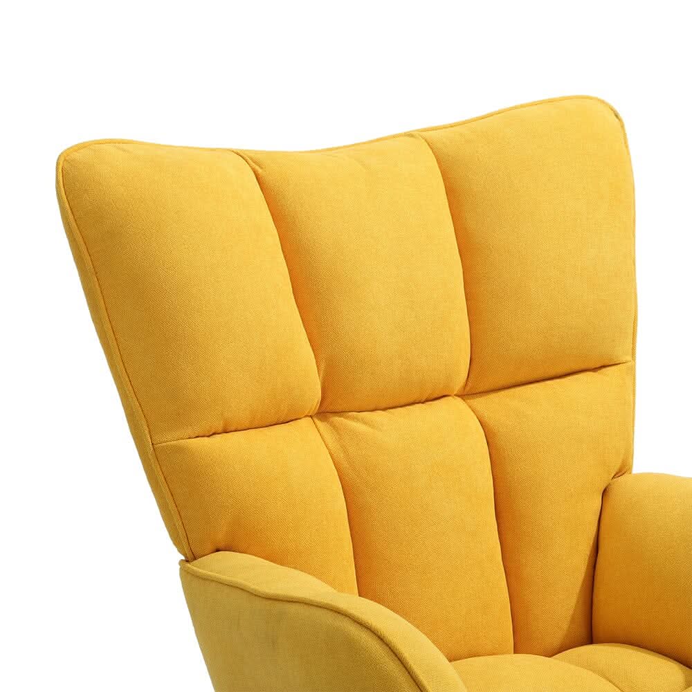 3ft Height Tufted Linen Upholstered Rocking Chair