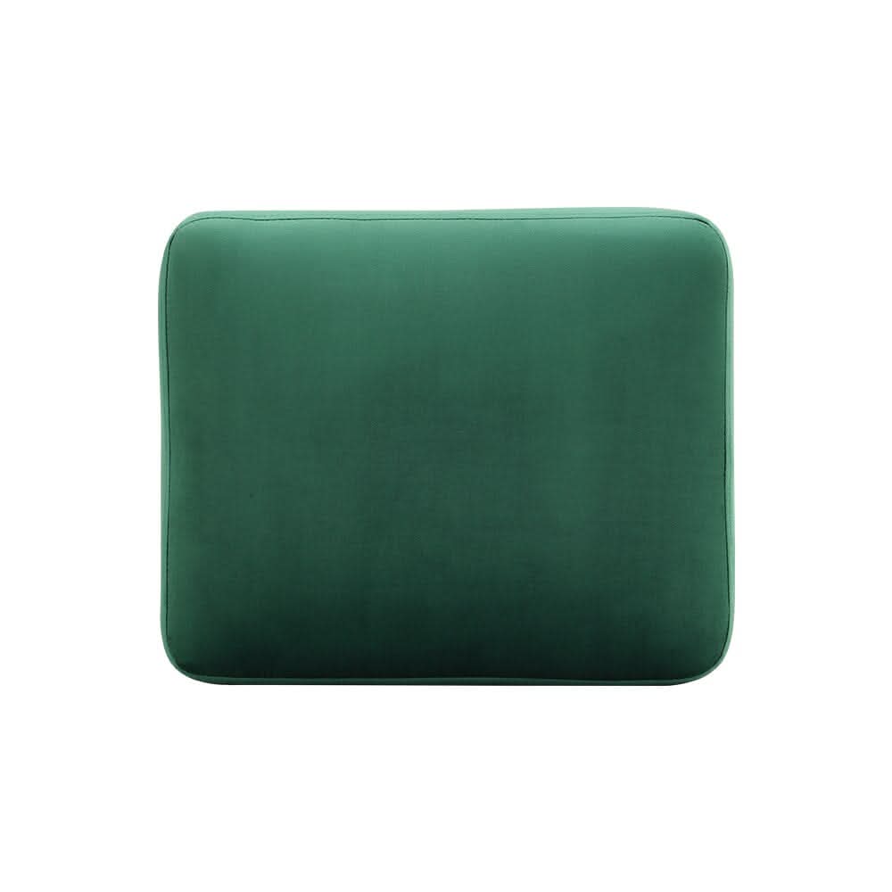Wooden Legs Velvet Armchair Chair with Footrest