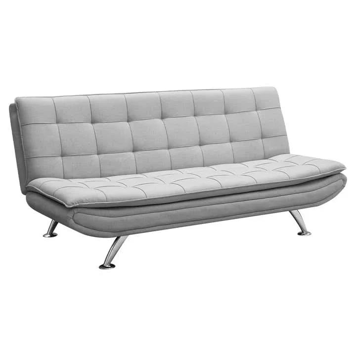 Modern 3-Seater Linen Fabric Sofa Bed with Cushions and 2 Pillows