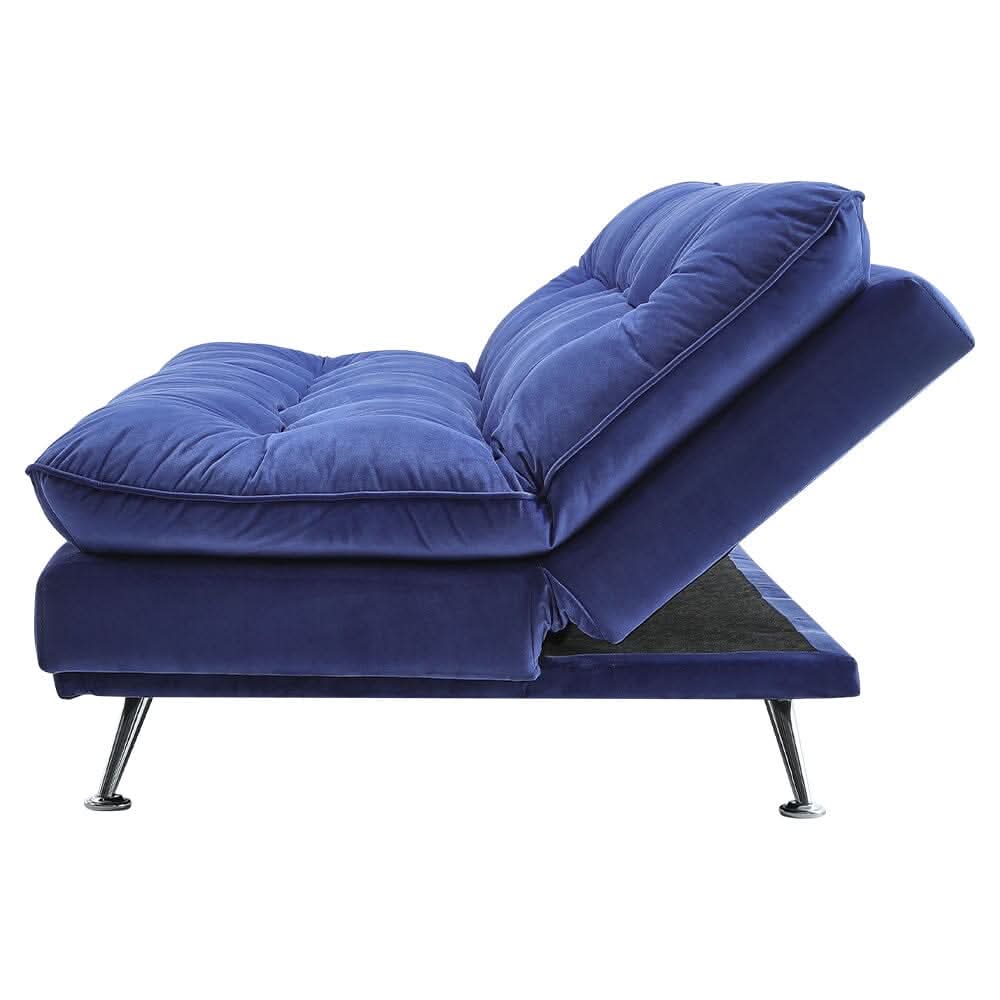 Modern 3-Seater Linen Fabric Sofa Bed with Cushions and 2 Pillows