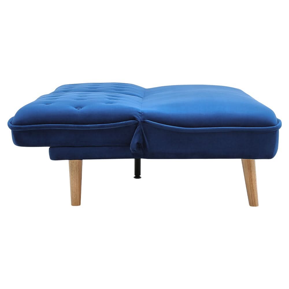 Upholstered Convertible Sofa Bed with Wood Leg