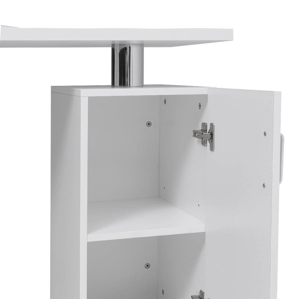 120cm White Manicure Table Salon Station with Storage