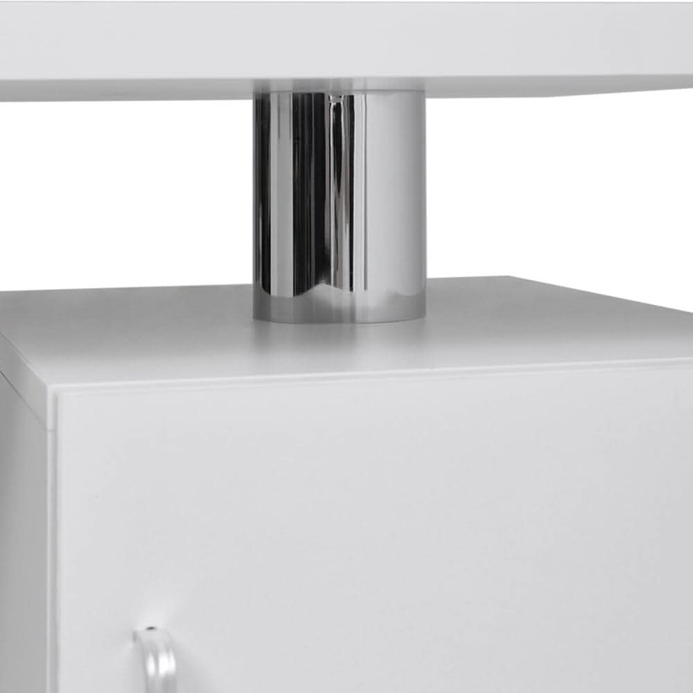 120cm White Manicure Table Salon Station with Storage