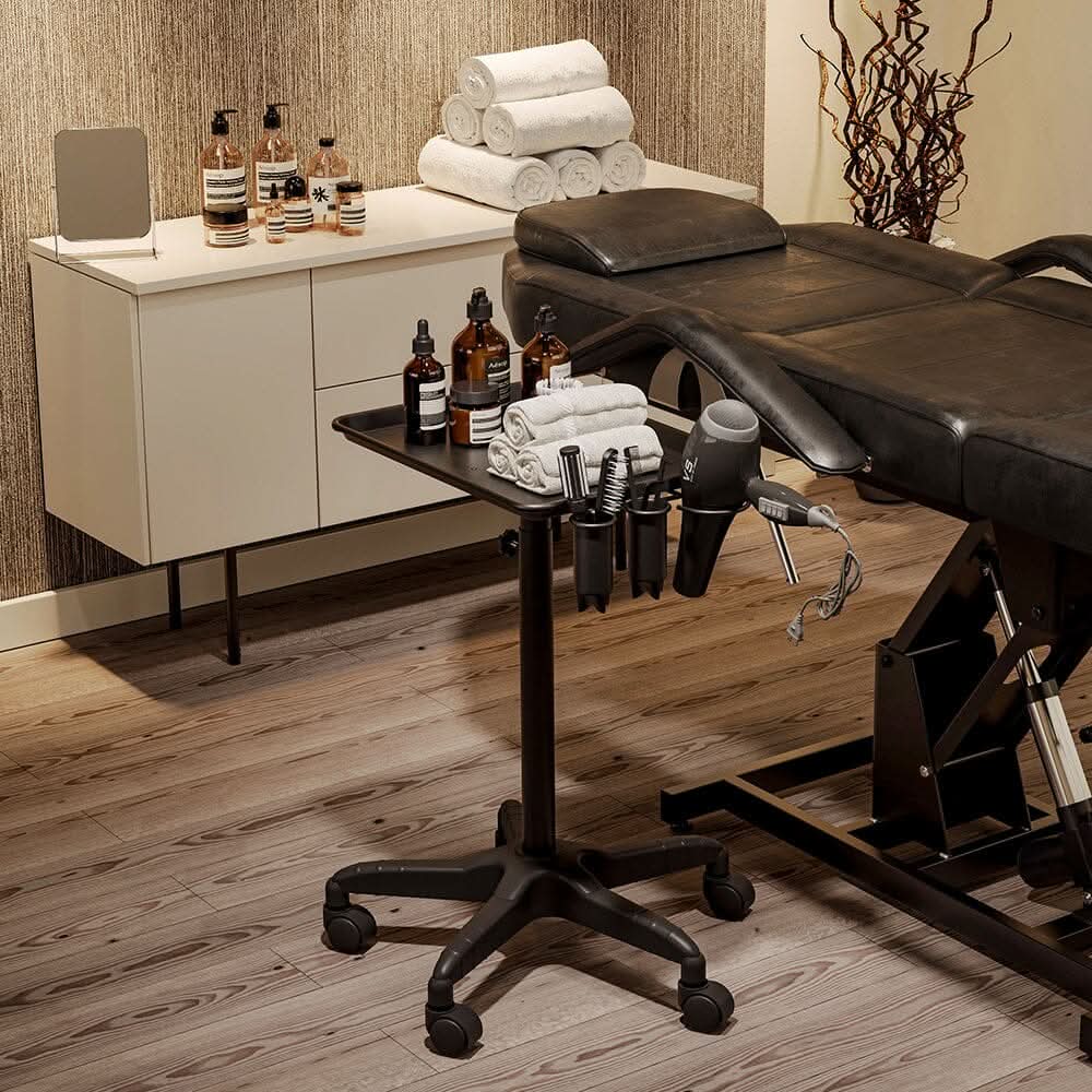Adjustable Salon Tray Cart on Wheels