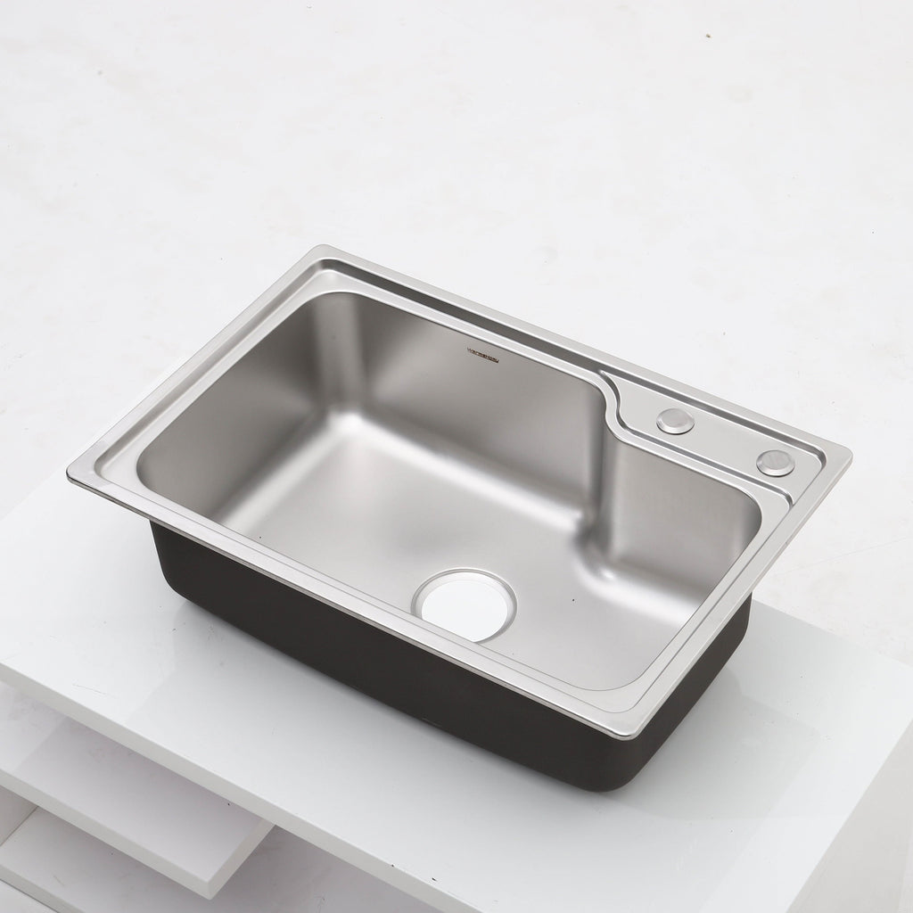 60/68cm W Stainless Steel Kitchen Sink Single Bowl Catering