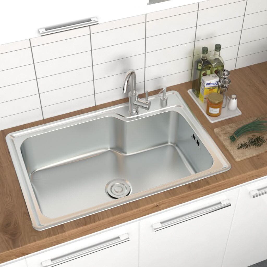 60/68cm W Stainless Steel Kitchen Sink Single Bowl Catering